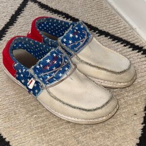 Hey dude Red, White & Blue Star-Patterned men’s Shoes US 11